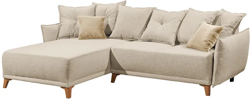 ED Lifestyle Pamplona 2F URC Sofa universal aufbaubar Holzwerkstoff/Nosag - Braun