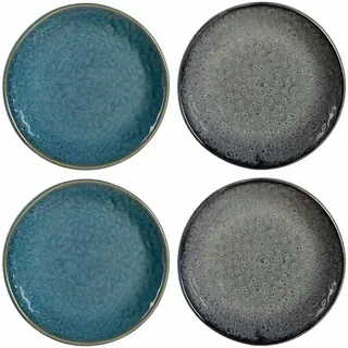 16,3 cm anthrazit/blau 4er Set