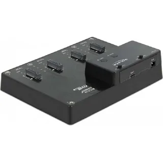 DeLock USB-C - 4x M.2 NVMe PCIe, USB Hub, Schwarz