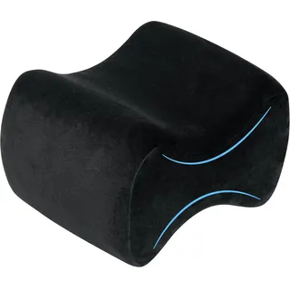 bonmedico Kniekissen für Seitenschläfer - Orthopädisches Kniekissen, Memory Foam, Beinkissen zur Linderung von Knie-, Rücken- und Hüftschmerzen, waschbarer Bezug - Wellness Schwarz, ‎20 x 25 x 15,7cm