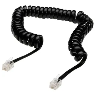 Digitus UAE Anschlusskabel RJ10 - 4-adrig - Spiralkabel - 4m Länge - Schwarz
