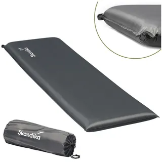 Skandika Easy Isomatte Single - 10 cm dick - selbstaufblasend - leicht faltbar grau No Size