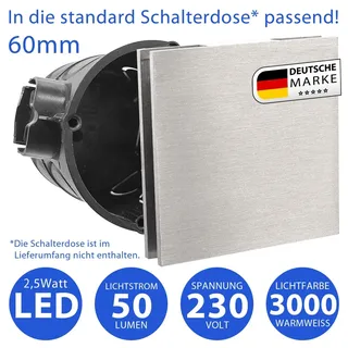 Premium LED Treppenbeleuchtung Treppenleuchte Stufenlicht Nachtlicht 230V 3000K