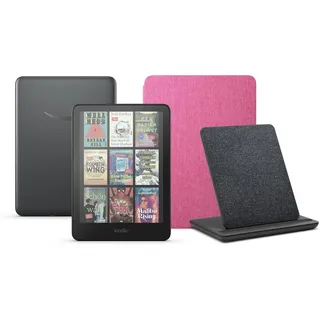Kindle Colorsoft Signature Edition (32 GB) ohne Werbung, eine Amazon-Stoffhülle und eine kabellose Ladestation Made for Amazon