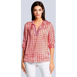 Alba Moda Schlupfbluse Bluse mit effektvollen Pailletten gelb|orange