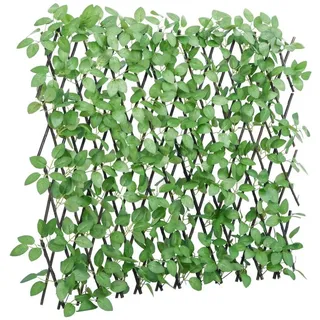 vidaXL Rankgitter mit Künstlichem Efeu Erweiterbar Grün 180x65 cm