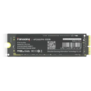 fanxiang NVMe SSD für Mac 512GB, Lesen bis zu 3500MB/s Kompatibel mit Apple Upgrade für MacBook Air, MacBook Pro, iMac,Mac Pro - AP2000Pro