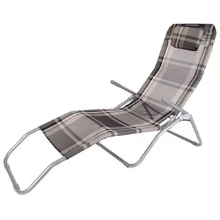 Buri Sonnenliege 200 x 70 x 30 cm Grau