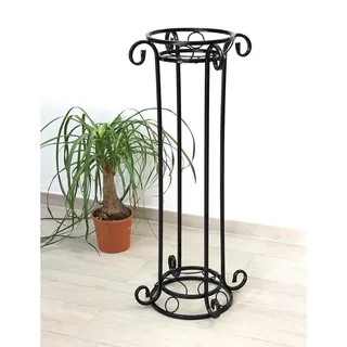 DanDiBo Ambiente DanDiBo Blumensäule Metall Schwarz 97 cm Blumenständer KW042 Blumenhocker Pflanzenständer Pflanzensäule
