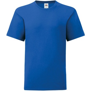 FRUIT OF THE LOOM Kids Iconic T-Shirt Größe 104-164, Farbe:royal, Größe:128 - 128