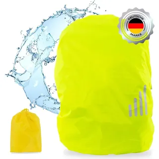 ECENCE Regenschutz Rucksack Gelb Regenbezug Rucksack 15-35L mit Aufbewahrungsbeutel