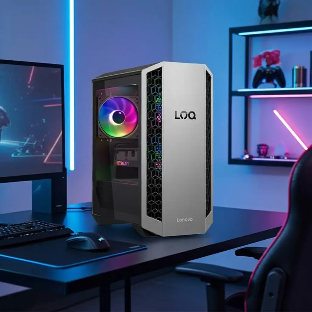 Lenovo LOQ Tower Gen 10 26? AMD AMD Ryzen 7 8745HX Prozessor 3,60 GHz bis zu 5,10 GHz, Windows 11 Home 64, 512 GB SSD M.2 2280 PCIe 4.0 QLC
