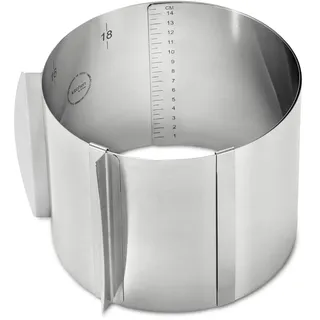 Tchibo - Extrahoher Edelstahl-Tortenring - silber
