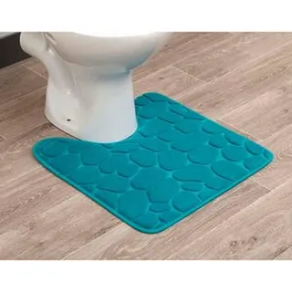 LikeKa WC-Vorleger mit Ausschnitt, Weicher Badezimmerteppich Badteppich mit Memory Foam