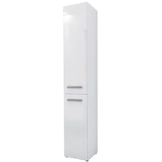 3xEliving 3XE Living Badezimmerschrank Weiß, Weiß Hochglanz, 30x170x30 cm, Badezimmer, Badezimmerschränke, Hochschränke