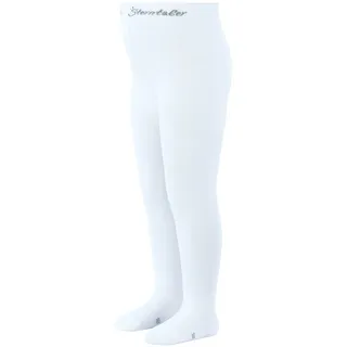 Sterntaler Mädchen Uni Strumpfhose, Weiß, 122-128 EU
