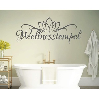 tjapalo® s-pkm398 Wandtattoo Badezimmer Wandaufkleber Wandtattoo Badezimmer maritim wandtattoo wellness tempel (B58 x H23 cm)