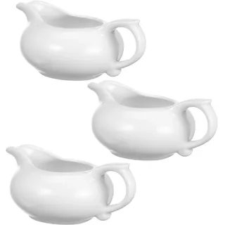 3 Stücke Keramik Soßenkanne Sauciere Porzellan Soßenkännchen Porzellan Soßenbecher Milchschäumkrug Mit Griff Soßenboot Sauce Für Sirup Saucen Kochzubehör Sauciere Mini