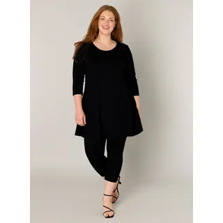Base Level Curvy Tunikashirt »Aria«, mit Rundhalsausschnitt, schwarz