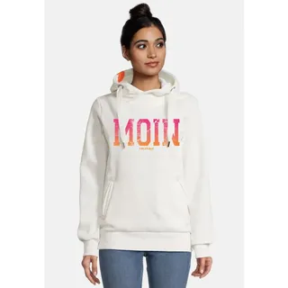 salzhaut Hoodie SÜNN - MOIN Farbverlauf Orange/Neon Pink/Weiß L