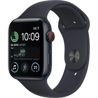 Apple Watch SE 2024 GPS + Cellular 40 mm Aluminiumgehäuse Mitternacht, Sportarmband Mitternacht S/M