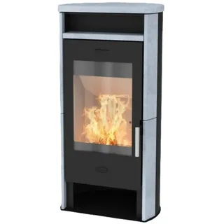 Fireplace Kaminofen Fireplace Santa Fe Kaminofen Stahl schwarz Speckstein K7120, 6 kW