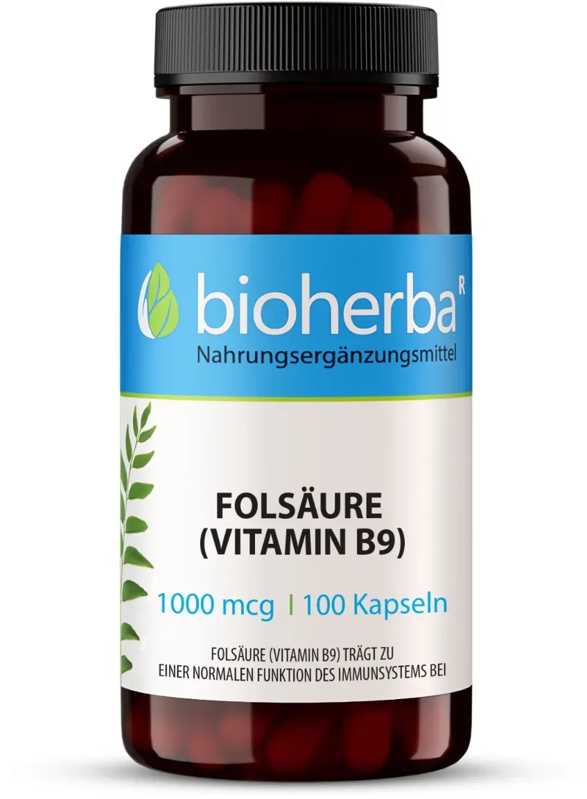 Folsäure (Vitamin B9) 1000 mcg 100 Kapseln
