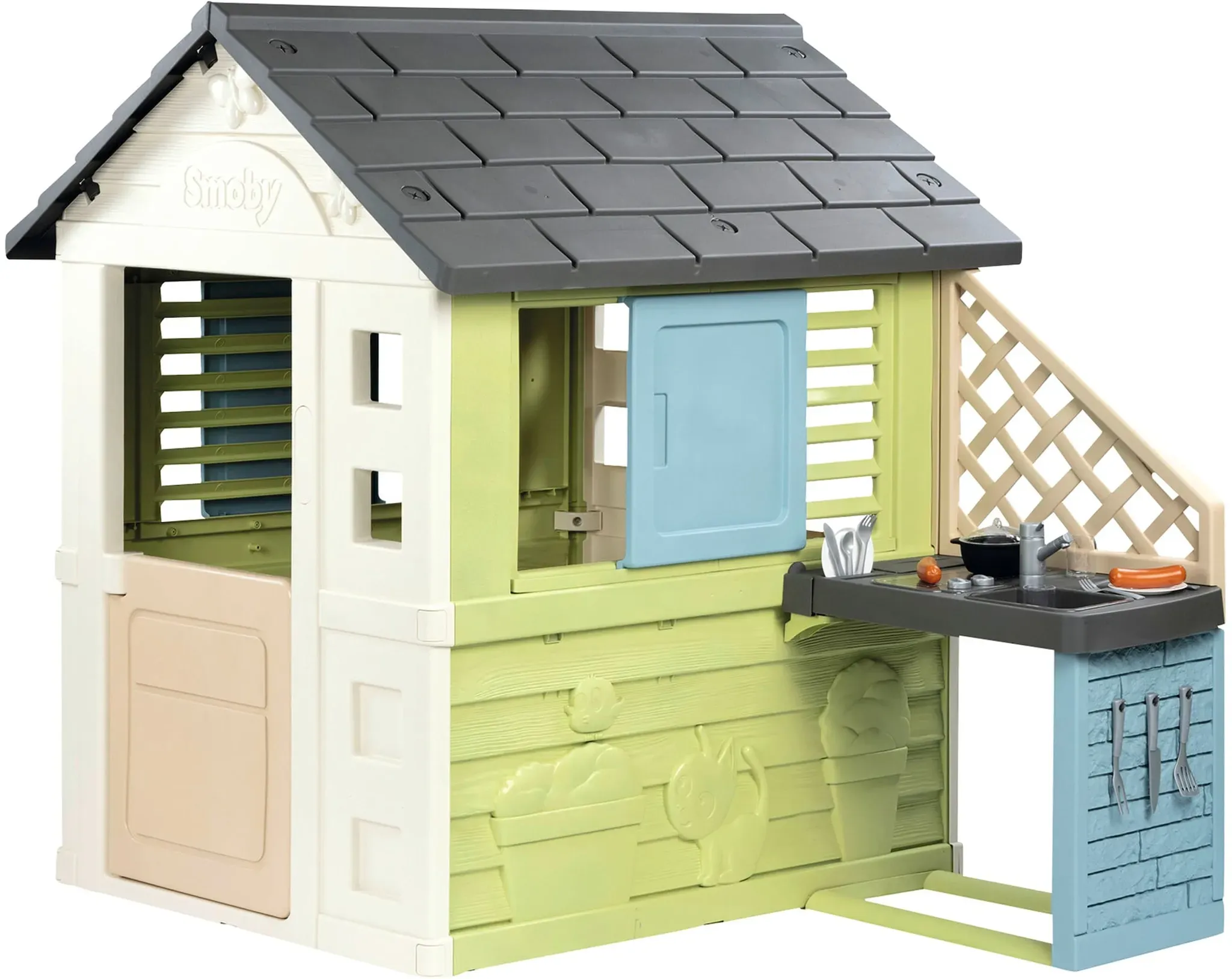 Smoby Spielhaus Pretty mit Küche, mehrfarbig