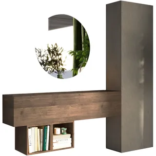 INOSIGN Garderoben-Set »INFINITY, 4tlg. Breite 192 cm, Höhe 186 cm, moderne Garderobe«, (Spar-Set, 4 St.), (Hochschrank, Hängeschrank, Würfelregal 2er Set, Spiegel) Diele, Flur