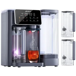 Jimmy R9 Osmoseanlage Trinkwasser Auftisch, Umkehrosmoseanlage Wasserfilter, mit Heißwasserspender, 7-stufiger Filterung RO & Mineralien, UV, 3S-Heizung, 7 Temperaturoptionen, Echtzeit-TDS-Monitor