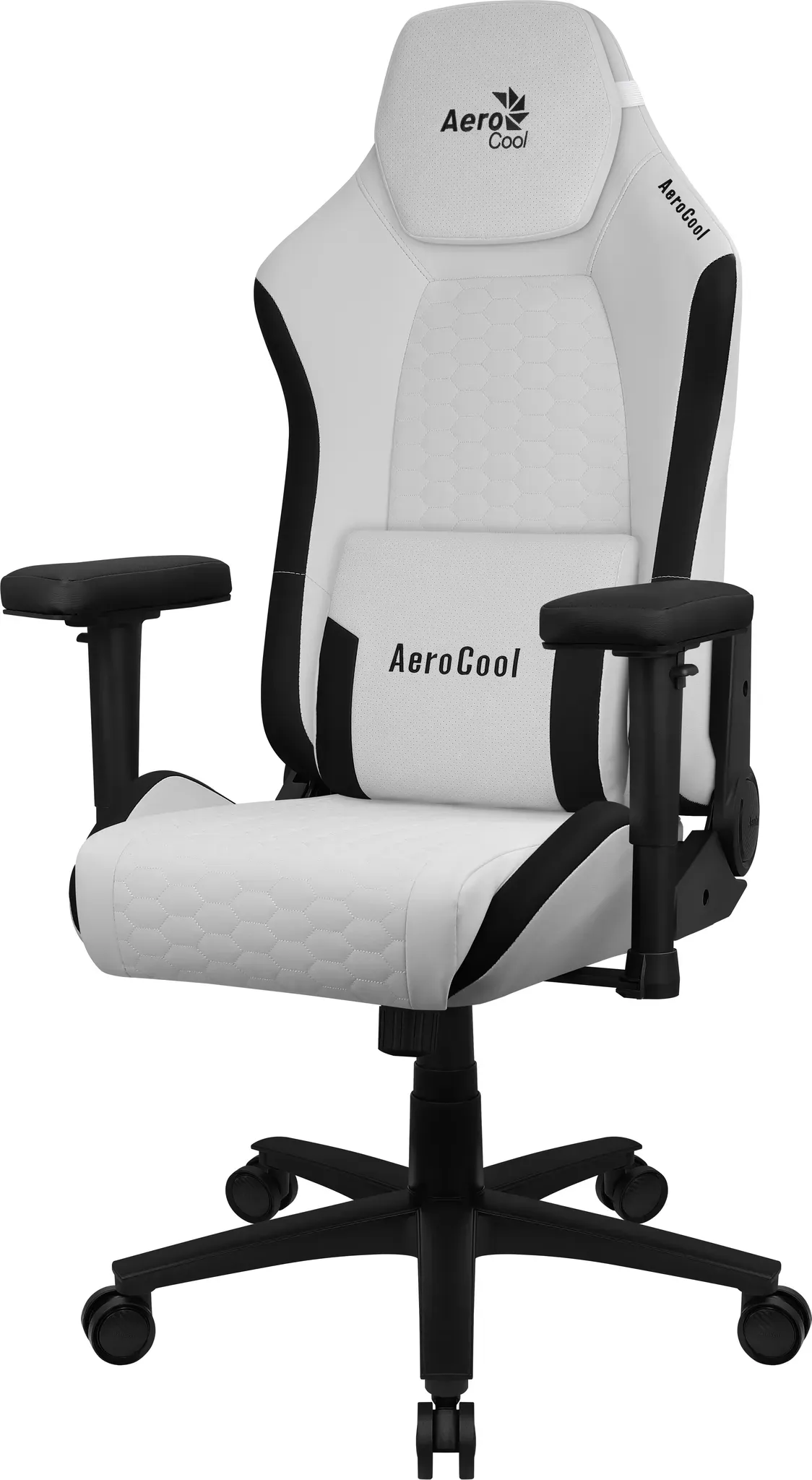 AEROCOOL CROWN Leatherette Moonstone White Gamingstuhl, weiß