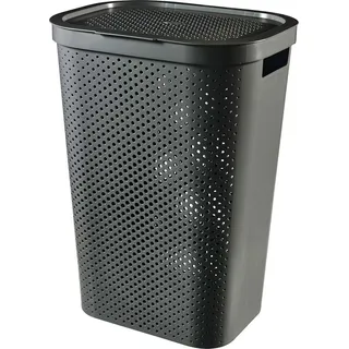 Curver Wäschekorb Wäschesammler Infinity 59L dunkelgrau Korb