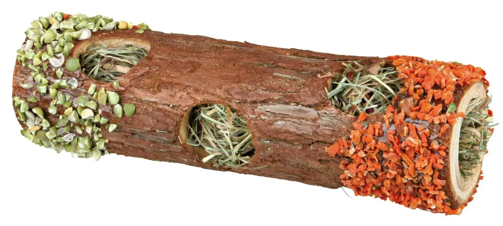 Trixie 60770 Natural Snack Tube Tunnel mit Heufüllung für kleine Nagetiere