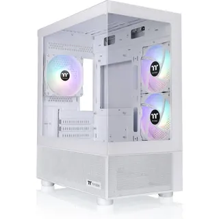 Thermaltake View 170 TG ARGB Snow White Micro-Tower PC-Gehäuse weiß,