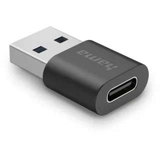 Hama USB-Adapter, USB-A-Stecker - USB-C-Buchse, USB 3.2 Gen2, 10 Gbit/s