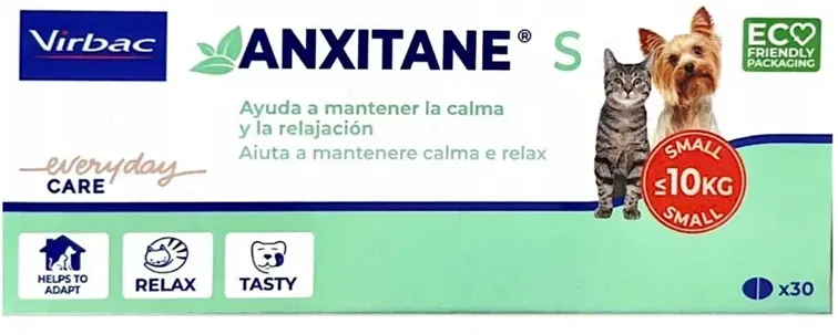 VIRBAC anxitane S 30 Tabletten - Katze und kleiner Hund