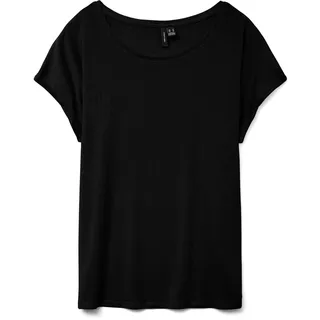 Vero Moda VMAVA PLAIN SS TOP JRS NOOS Schwarz S