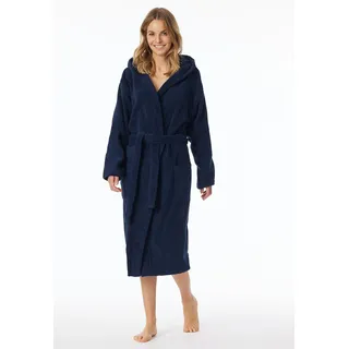 SCHIESSER Damenbademantel »Essentials« mit kuscheliger Kapuze, Gr. L, 815-navy, , 87188744-L