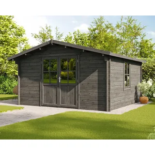 McGARDEN Gartenhaus Malmö 400 x 400 cm inkl. Imprägnierung Anthrazit