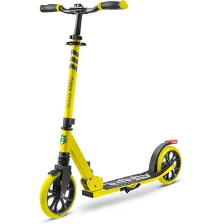 SereneLife Roller für Kinder & Erwachsene, Unisex-Tretroller, Cityroller, klappbar & höhenverstellbar, Big Wheel Scooter bis 100 kg belastbar - Gelb