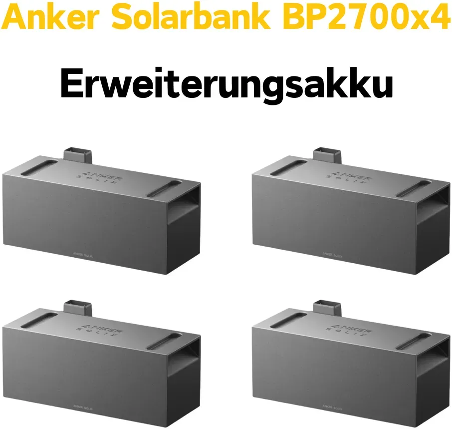 Anker SOLlX BP2700 Expansion Battery Erweiterungsbatterie Speicher Akku - BP2700 Erweiterungsakku x4