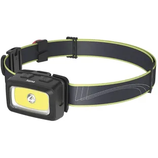 Hama LED-Stirnlampe HL350 Batterien, COB, Kopflampe, Warnlicht, Pfeife,7 Modi