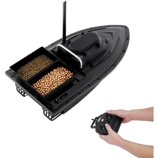 Charocean 500m Ferngesteuert Futterboot Angeln 5200mAh Nachtangeln Fischköder Köderboot mit LED-Navigator-Licht, Fernbedienung Futterboote Bait Boat Ferngesteuertes Köderboot, 2 KG Beladung