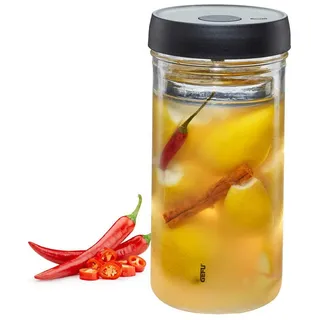 GEFU Fermentierglas NATIVO 1,5 Liter mit Ferment Vent-System und Glasgewicht