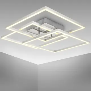 B.K.Licht LED Wand- und Deckenleuchte,chrom-alu,LED/40W