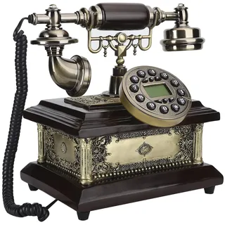 Antikes Vintage-Telefon aus Kunstharz, Klassisches Telefon für Heimtelefone, Retro-Schnurtelefone, Hotelschreibtische, Schlafzimmer, Wohnzimmer mit Schlafzimmernutzung