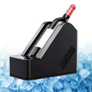 Tragbarer elektrischer Weinkühler für bis zu 750ml Rotwein & Champagner | LCD-Touchdisplay mit Ambientebeleuchtung | Präzise Temperaturregelung 5-20°C | Energieeffizientes Ultra-Leises Design