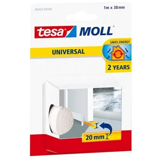 Tesa tesamoll® UNIVERSAL Türdichtung Dichtungsband weiß 38,0 mm x 1,0 m 1 St.