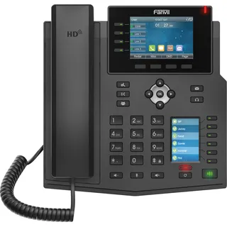 Fanvil X5U V2, IP-Telefon, Schwarz, Kabelgebundenes Mobilteil, Tisch/Wand, Im Ba