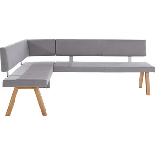 Home Affaire Rio 170 x 89 x 140 cm Struktur fein langer Schenkel rechts eiche geölt/grau